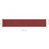 vidaXL Uvlačiva bočna tenda za terasu 117 x 600 cm crvena | shoptok.hr