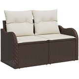  Set sofe 8 kom. Smeđa i krem bijela Poli Rattan i čelik | shoptok.hr