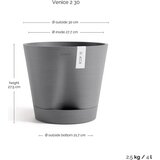 Ecopots Venice 2, siva - Ø 30 cm, višina 26,3 cm Cene