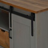 vidaXL TV ormarić HALDEN s kliznim vratima sivi 110x40x60 cm puno drvo | shoptok.hr