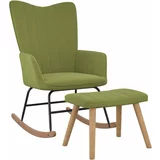  Gugalni stol s stolčkom svetlo zelen žamet, (20939434)