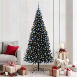 vidaXL Božično drevo med 300 LED z stojalom Črna 210 cm PVC | Shoptok.si