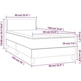 Box spring postelja z vzmetnico svetlo siv 90x190 cm žamet, (20726041) | Shoptok.si