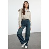 Trendyol Navy Blue High Waist Wide Leg Jeans | Shoptok.si