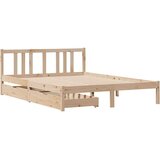 vidaXL Posteljni okvir brez vzmetnice 135x190 cm trdna borovina | Shoptok.si