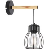 Candellux Črna/svetlo rjava stenska svetilka Bernita – | Shoptok.si