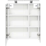  Kopalniška ogledalna omara z LED lučmi Bela 60 x 14,5 x 70 cm, (5000233132) | Shoptok.si