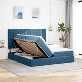  Krevet s od storage s madracem Tamno plava 200 x 200 cm Baršun | shoptok.hr