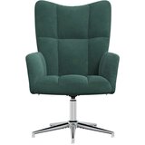 vidaXL Stol za sproščanje temno zelen žamet | Shoptok.si