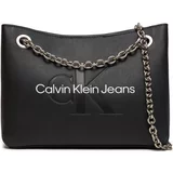 Calvin Klein Jeans Torbe SCULPTED SHOULDER 24 MONO K60K607831 Črna
