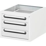 RAU Spodnji predalnik, 3 predali, ŠxVxG 480 x 395 x 600 mm, svetlo sive barve | Shoptok.si