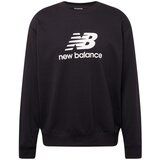 New Balance Majica črna / bela Cene
