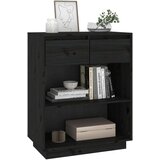  Konzolna omarica črna 60x34x75 cm trdna borovina, (20656486) | Shoptok.si