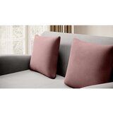 ELTAP Rožnata/svetlo siva žametna raztegljiva sedežna garnitura 130 cm Ario – | Shoptok.si
