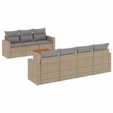 Maison Chic Seti vrtnega pohištva - Vrtna garnitura - Vrtni pohištvo set 8-delna z blazinami bež poli ratan, (21799634) | Shoptok.si