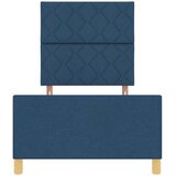  Krevetna konstrukcija s uzglavljem Plava 90 x 190 cm tkanina | shoptok.hr