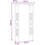  Vrtni Luk Prirodna 110 x 40 x 205 cm Bambus | shoptok.hr