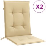  Jastuci za stolice 2 kom prošarano bež 100x50x4 cm od tkanine | shoptok.hr