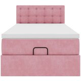 vidaXL Otomanski okvir kreveta s madraca ružičasti 90x190cm baršunasti | shoptok.hr