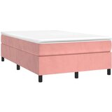 Box spring krevet s madracem ružičasti 120 x 200 cm baršunasti | shoptok.hr