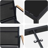  Set vanjskog namještaja 5 pcs Crna i antracit Tekstilen | shoptok.hr