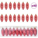 vidaXL Dekoracija božičnega drevesa 40 pcs Rdeča | Shoptok.si