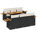  7-dijelni set vrtnih sofa od poliratana s jastucima crni bagrem | shoptok.hr