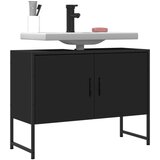vidaXL Kupaonski ormarić za umivaonik crni 80 x 33 x 60 cm drveni Cijene