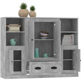  Visoke komode 3 kom siva boja betona od konstruiranog drva - Beton siva 3 | shoptok.hr