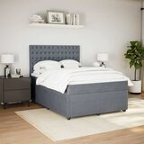  Krevet s oprugama i madracem tamnosivi 160x200 cm baršunasti | shoptok.hr