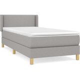 Box spring krevet s madracem svjetlosivi 90x190 cm od tkanine | shoptok.hr