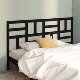  Posteljno vzglavje črno 206x4x104 cm trdna borovina, (20643928) | Shoptok.si