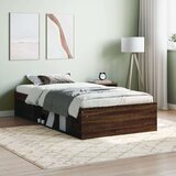  Kreveta boja smeđeg hrasta 90 x 200 cm | shoptok.hr