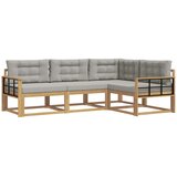 vidaXL Zunanja garnitura za sedenje 3 pcs Bela in svetlo siva, (5000282452) | Shoptok.si