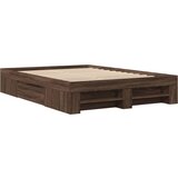 vidaXL Okvir za krevet smeđi hrast 140x190 cm konstruirano drvo Cijene
