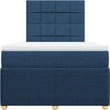 vidaXL Box spring postelja z vzmetnico modra 120x190 cm blago, (21307806) | Shoptok.si