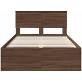  Krevetna konstrukcija s uzglavljem Smeđi hrast 120 x 200 cm | shoptok.hr