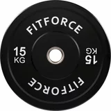 Fitforce PLRO 15 KG x 50 MM Disk za uteg, crna, veličina