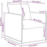 SOFA Plava 75 x 82 x 85 cm tkanina | shoptok.hr