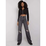 RUE PARIS Trousers jeans-RO-SP-PNT-05.12P-black | Shoptok.si