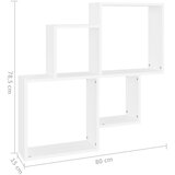  Kockaste zidne police bijele 80x15x78,5 cm konstruirano drvo | Eponuda.ba