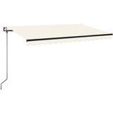  Automatska tenda sa senzorom za vjetar LED 450 x 350 cm krem | Eponuda.com