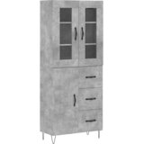  Visoka komoda siva betona 69,5x34x180 cm od konstruiranog drva | shoptok.hr