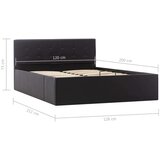 vidaXL Hidraulični okvir za krevet od umjetne kože crni 120 x 200 cm | shoptok.hr