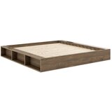 Karup Design Rjava zakonska postelja iz borovega lesa z letvenim dnom 180x200 cm Ziggy - Karup Design Cene