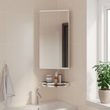 vidaXL Kutni kupaonski ormarić s ogledalom bijeli 30 x 24 x 60 cm Cijene