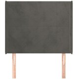  Uzglavlje s ušima tamnosivo 83x16x118/128 cm baršunasto | shoptok.hr