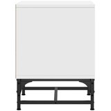 vidaXL Nočna omarica s steklenimi vrati 2 kosa bela 35x37x50 cm | Shoptok.si