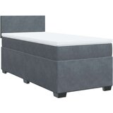 Box spring krevet s madracem tamnosivi 80 x 200 cm baršunasti | shoptok.hr