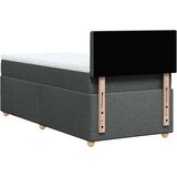 vidaXL Krevet s oprugama i madracem tamnosivi 100 x 200 cm od tkanine | shoptok.hr